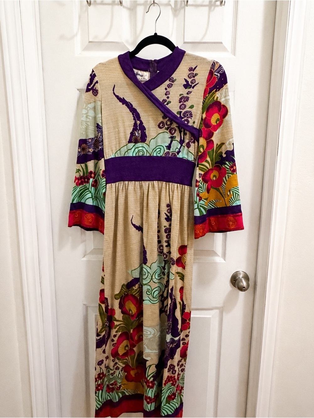 Rare Vintage Highly Collectible 1970’s Goldworm Wool Maxi Dress made in Italy - Picture 2 of 5